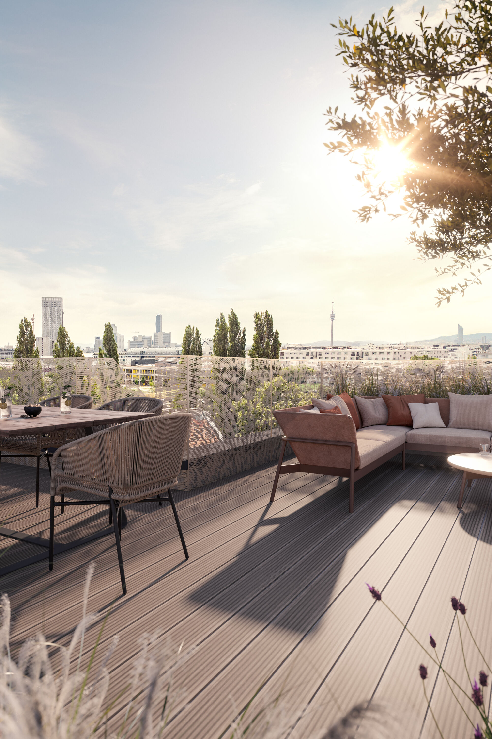 Bel Atrium Klenaugasse 1120 Wien Donaustadt Dachterrasse Aussicht
